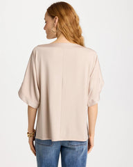Chico's Sale - Jersey & Satin Dolman Tee