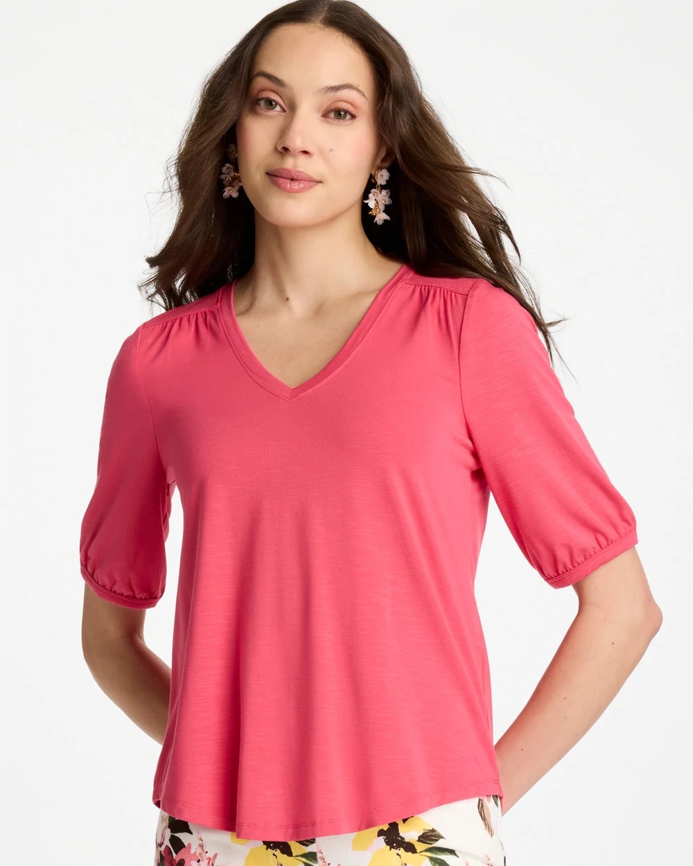 Chico's On Sale - Shirred Elbow Sleeve Tee