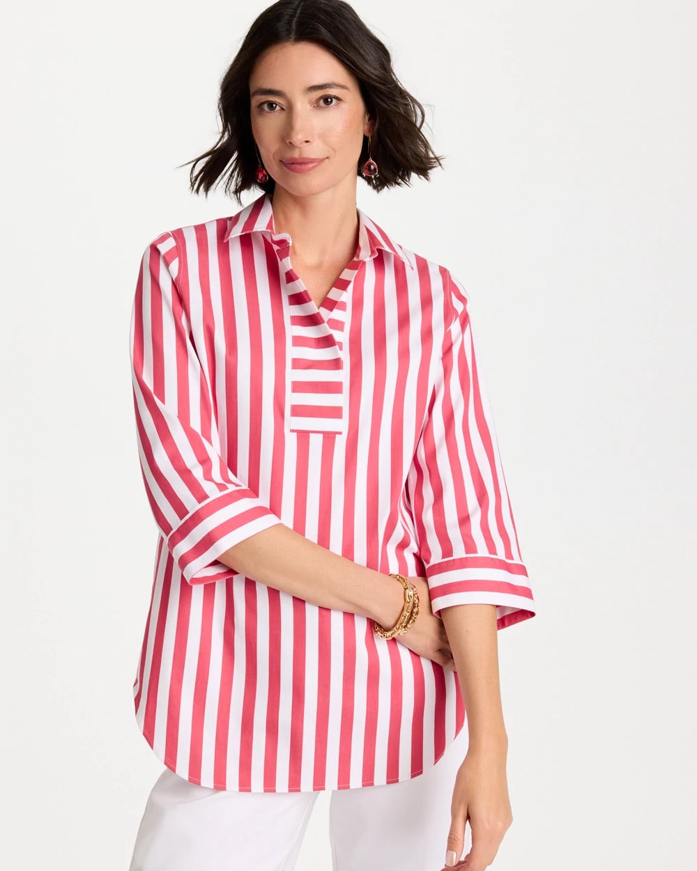 Chico's Online - No Iron™ Striped Stretch Tunic