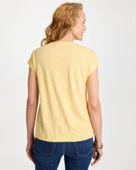 Chico's Discount - Monochrome Embroidered Cap-Sleeve Tee