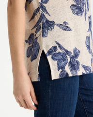 Chico's Sale - Floral Linen Dolman Tee