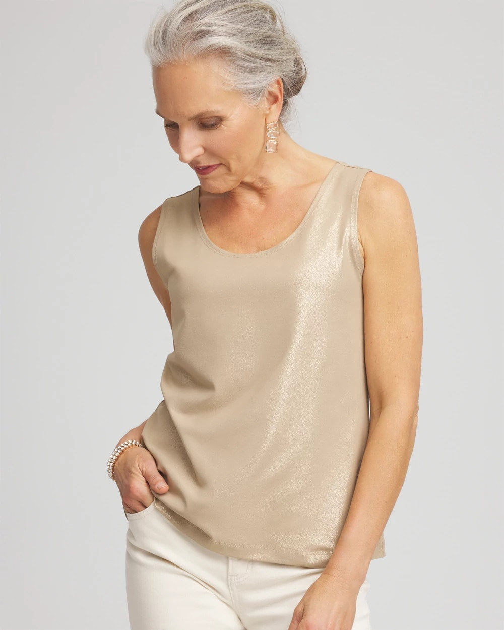 Chico's US - Foiled Microfiber Tank