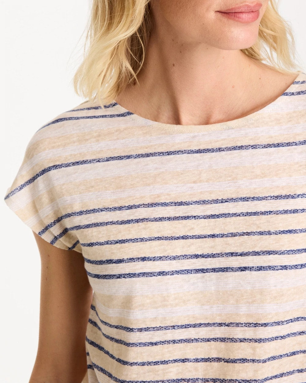 Chico's Outlet - Striped Linen Dolman Tee