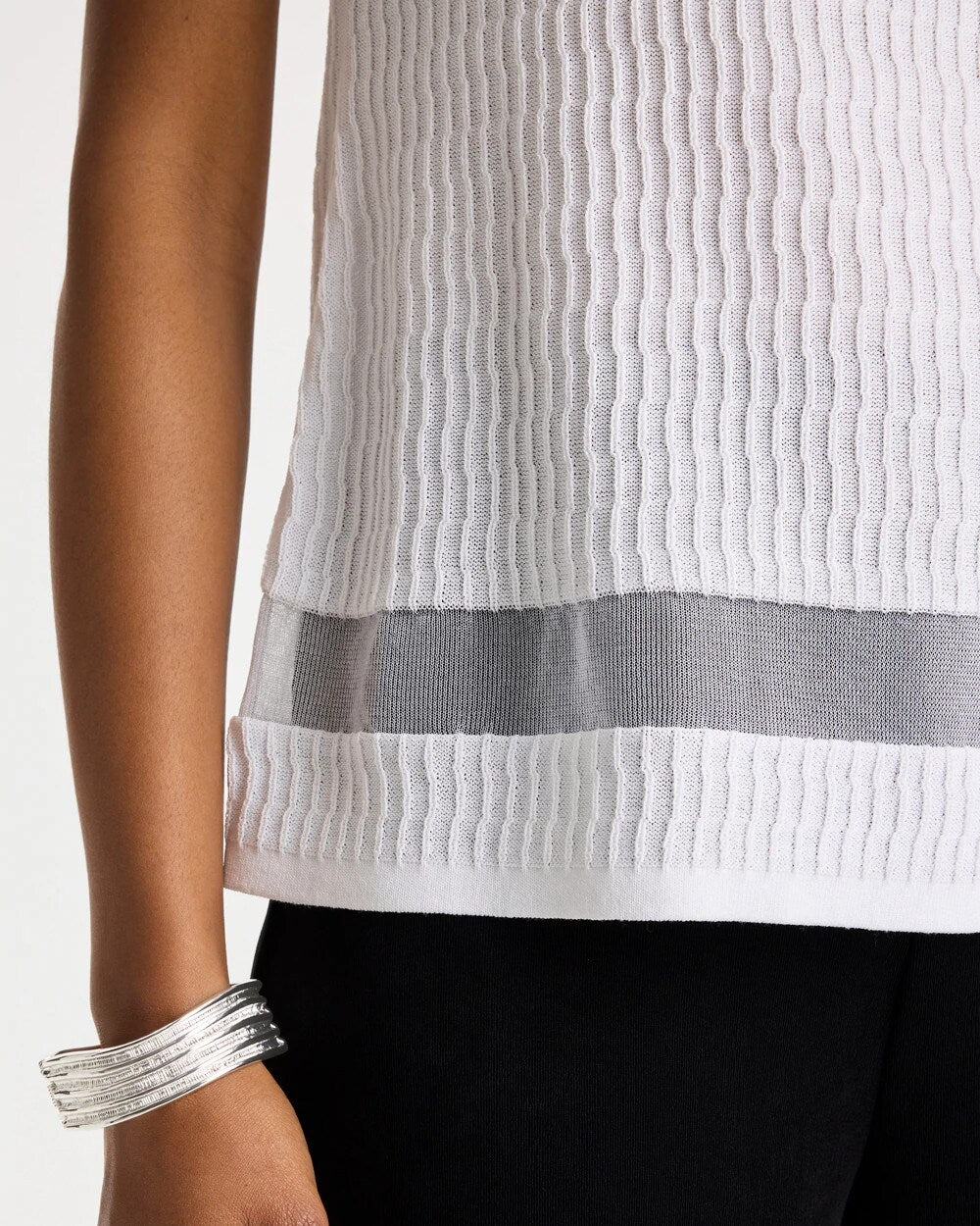 Chico's US - Travelers™ Sheer Stripe Tank