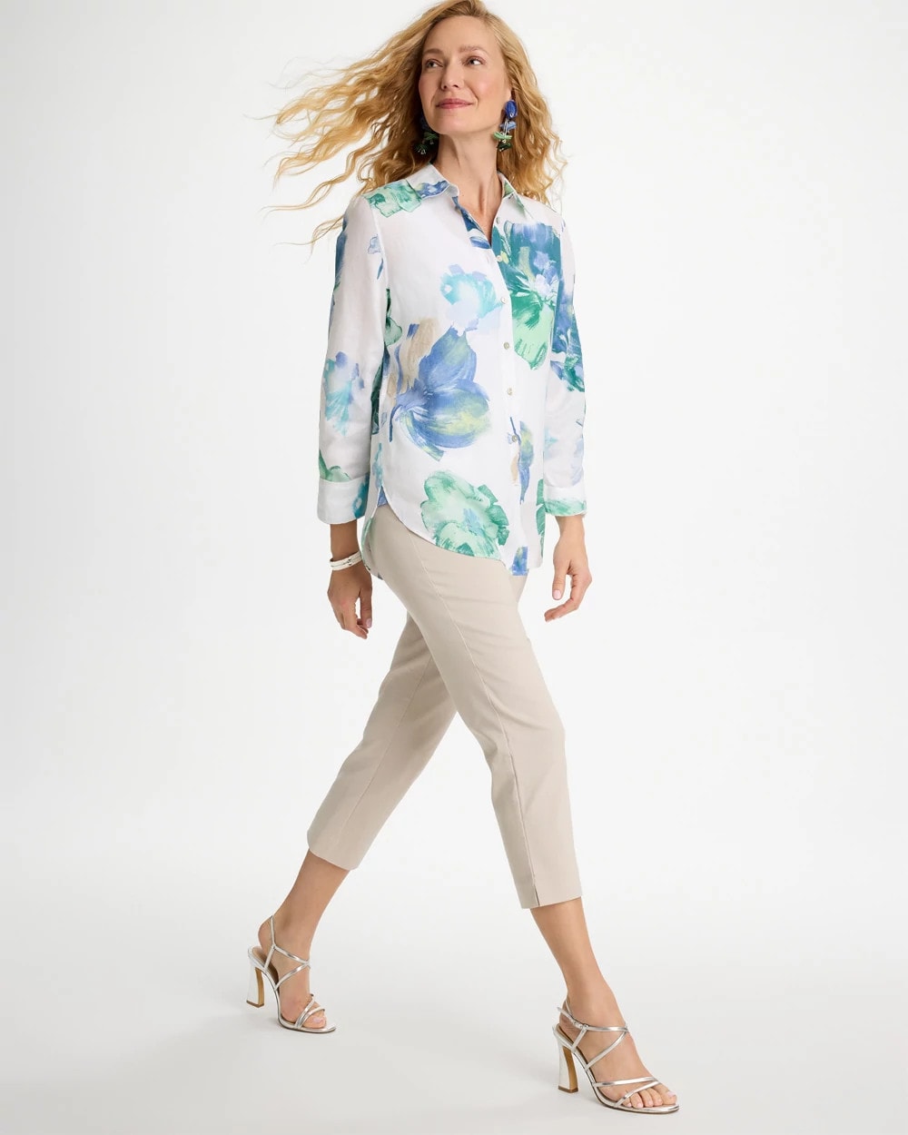 Chico's / No Iron™ Printed Linen Shirt