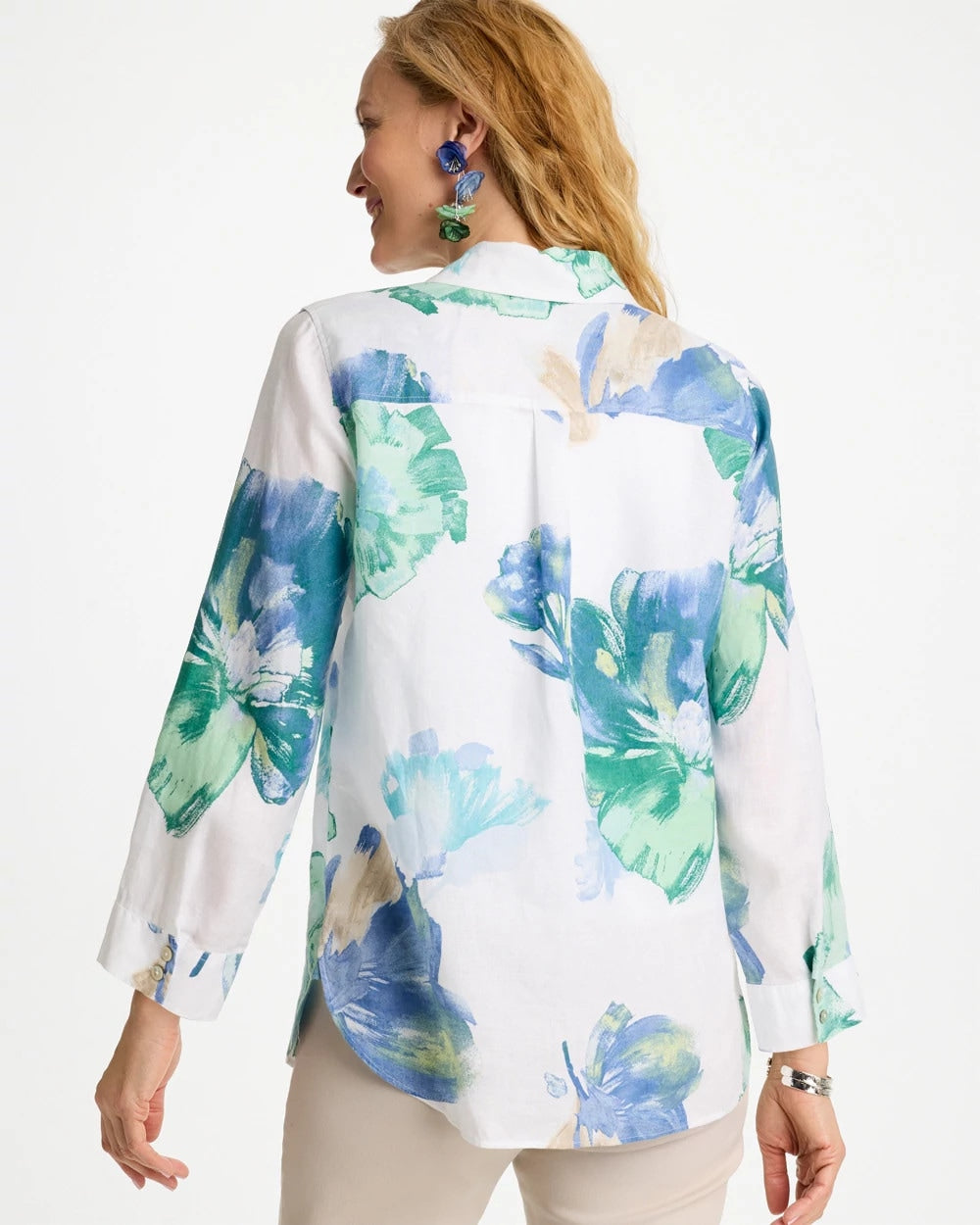 Chico's / No Iron™ Printed Linen Shirt