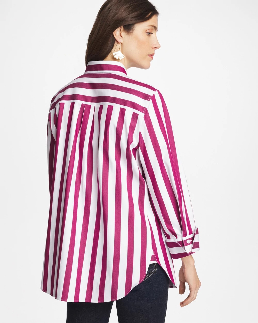 Chico's Discount - No Iron™ Stretch Striped Shirt