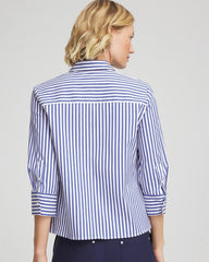 Chico's Sale - Stripe Mixing Poplin Shirt
