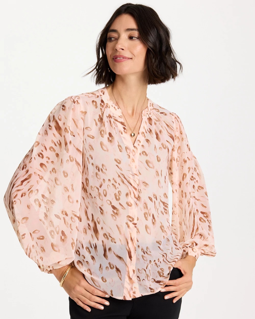 Chico's On Sale - Georgette Soft Spots Blouse