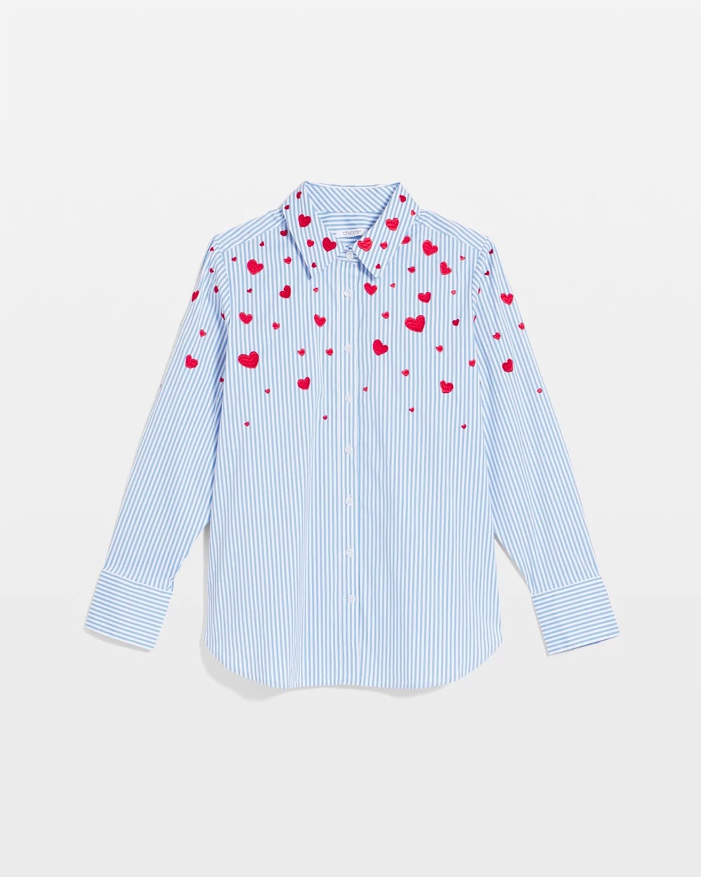 Chico's US - V-Day Striped Poplin Shirt