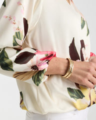 Chico's Sale - Crewneck Satin Bubble Hem Top
