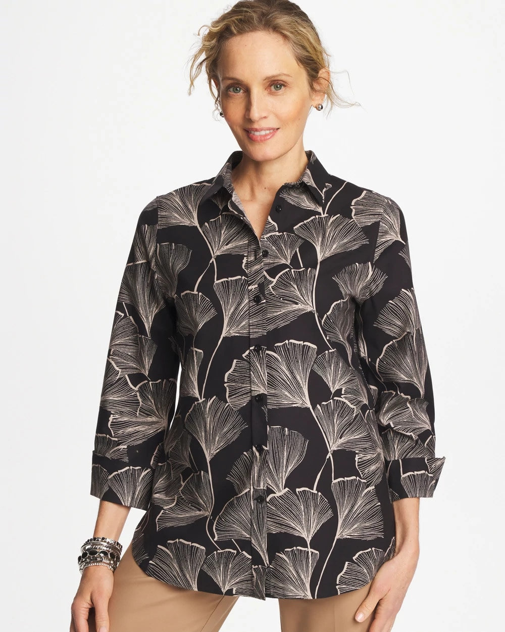 Chico's For Sale - No Iron™ Stretch Ginkgo Glory Shirt