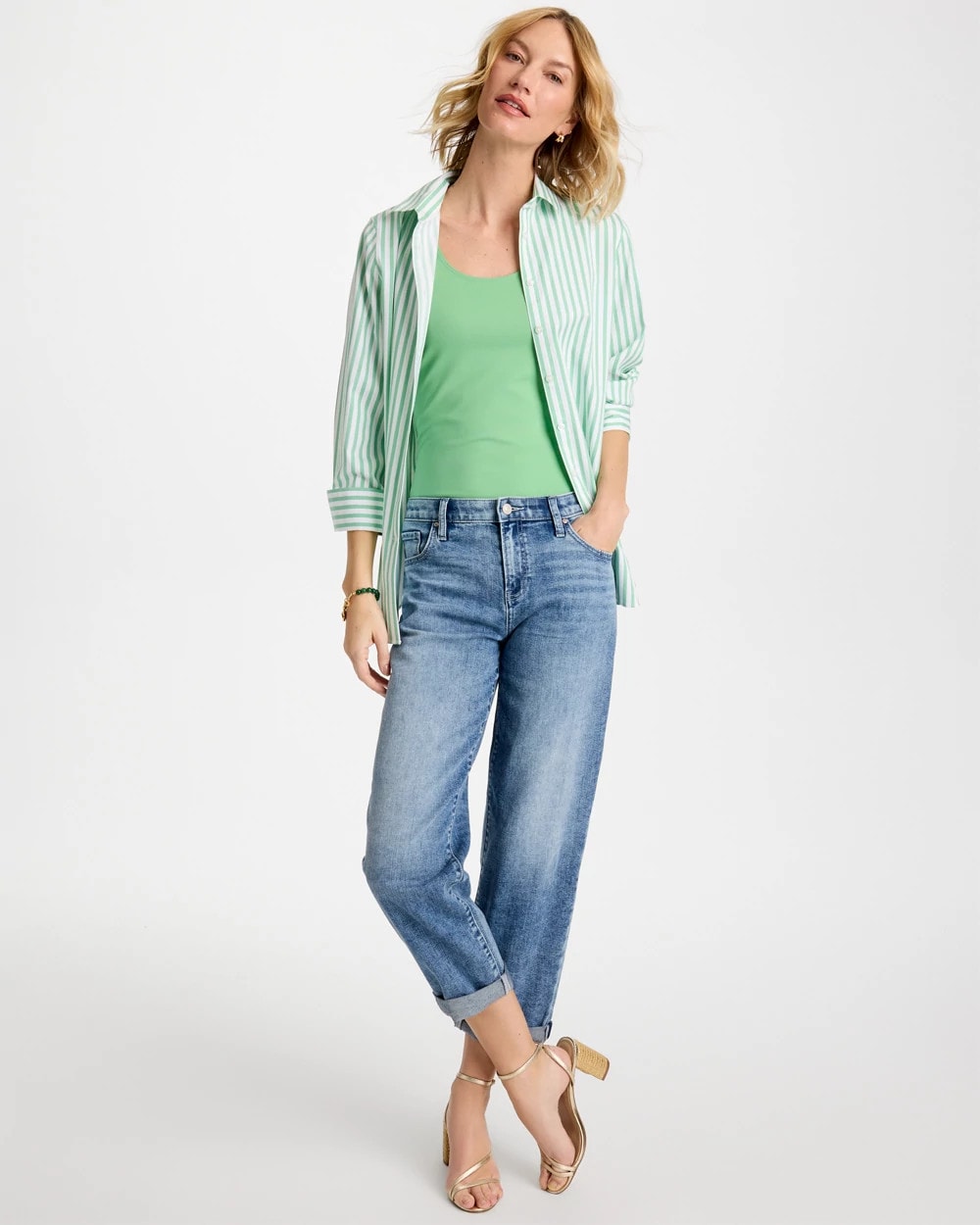 Chico's Online - No Iron™ Striped Stretch Shirt