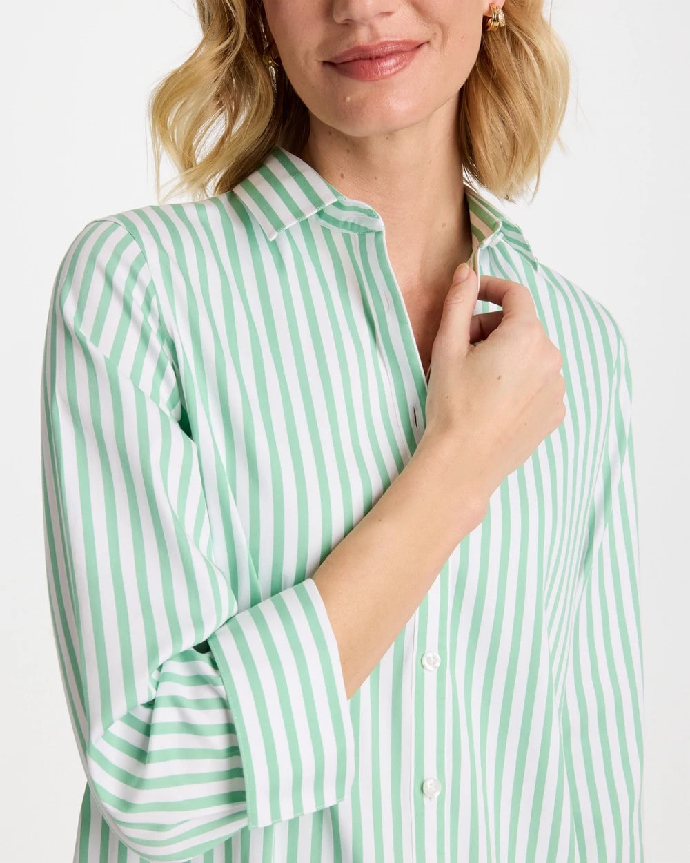 Chico's Online - No Iron™ Striped Stretch Shirt