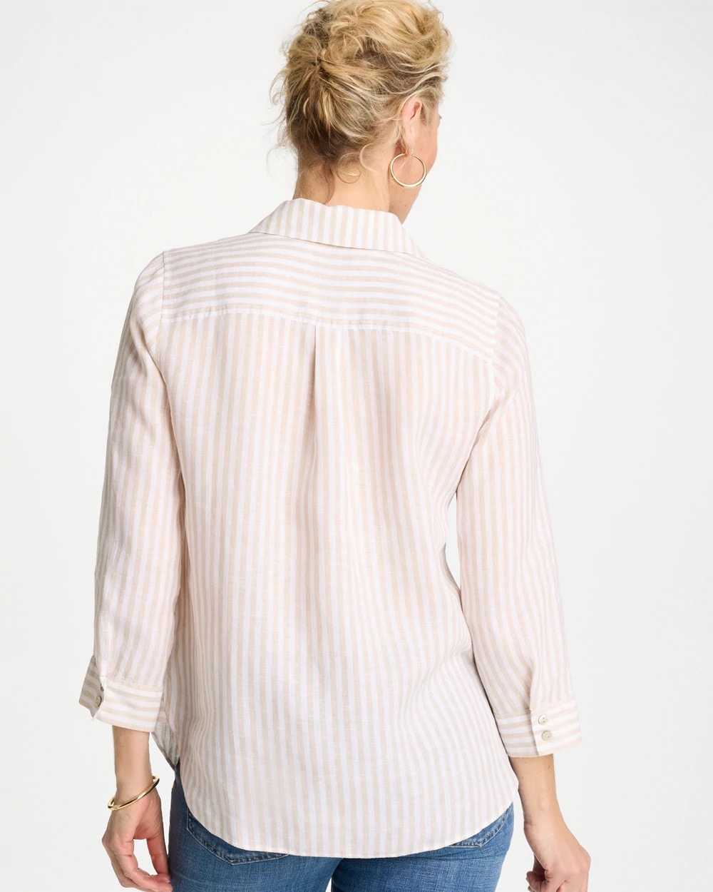Chico's / No Iron™ Striped Linen Shirt