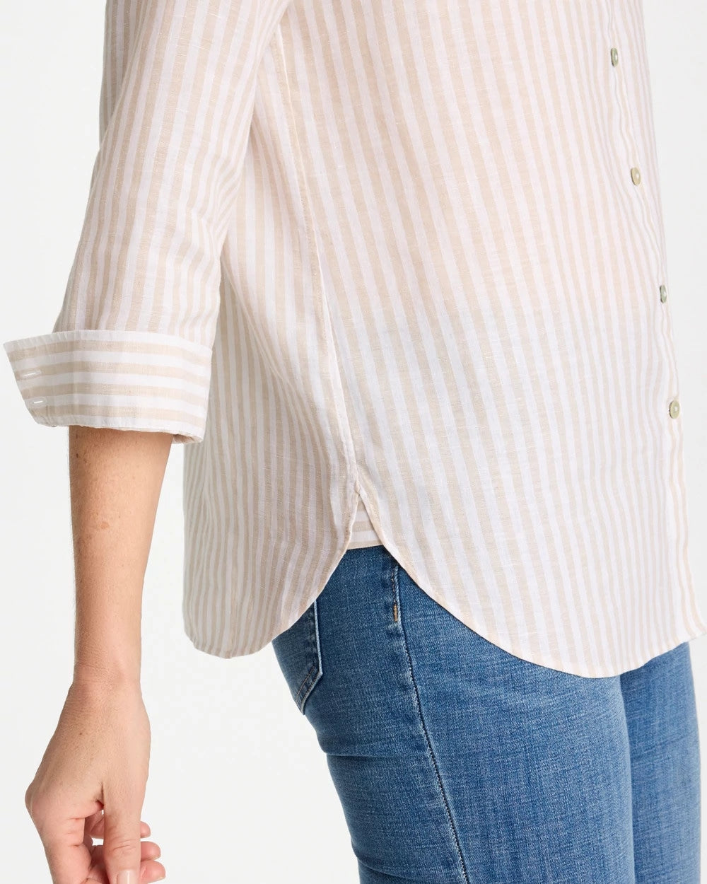 Chico's / No Iron™ Striped Linen Shirt