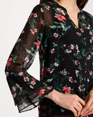 Chico's Discount - Georgette Ruffled Cuff Blouse