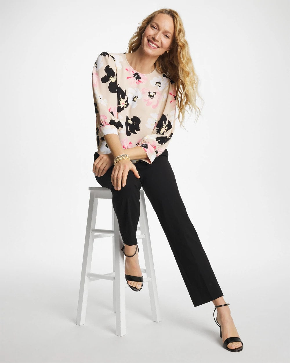 Chico's Sale - Satin Blossom Burst Top
