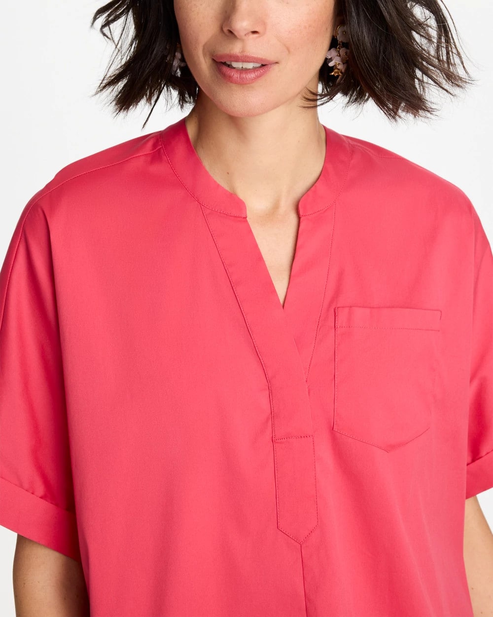 Chico's On Sale - Poplin Popover Dolman Top