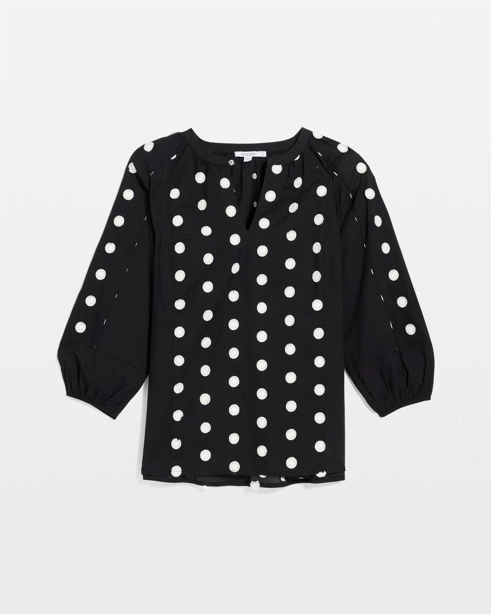 Chico's Outlet - Textured Polka Dot Blouse