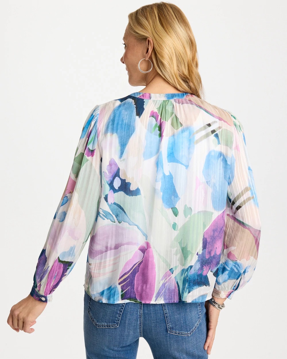 Chico's Online - Blur Geo Button Front Blouse