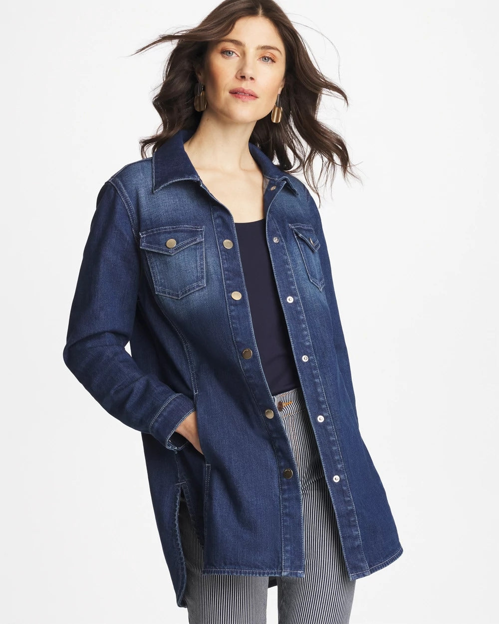 Chico's Sale - Button Down Denim Topper