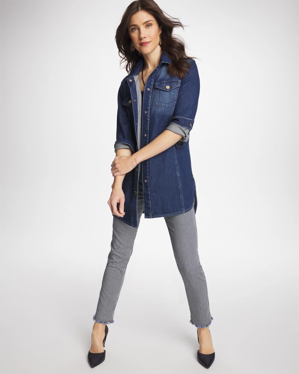 Chico's Sale - Button Down Denim Topper