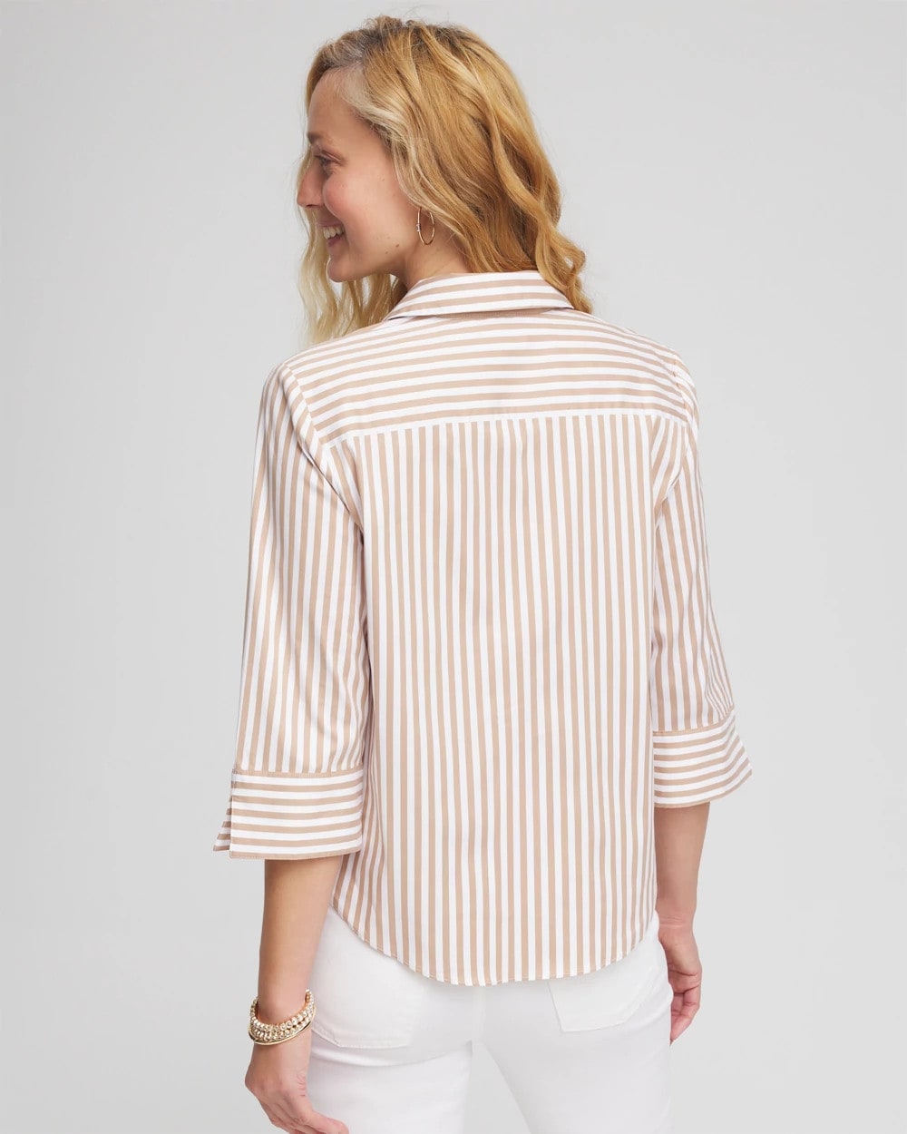 Chico's For Sale - Striped Poplin Tie-Front Top