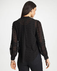 Chico's Outlet - 3D Dot Jacquard Chiffon Blouse