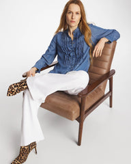 Chico's US - Tencel Ruffle Front Shirt