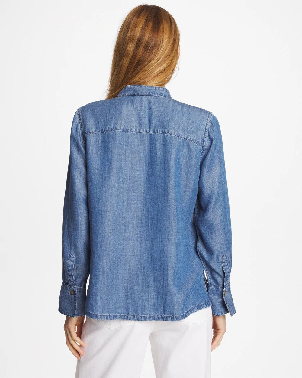 Chico's US - Tencel Ruffle Front Shirt