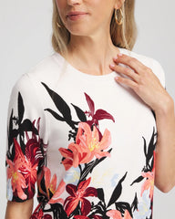 Chico's For Sale - Floral Print Crewneck Sweater