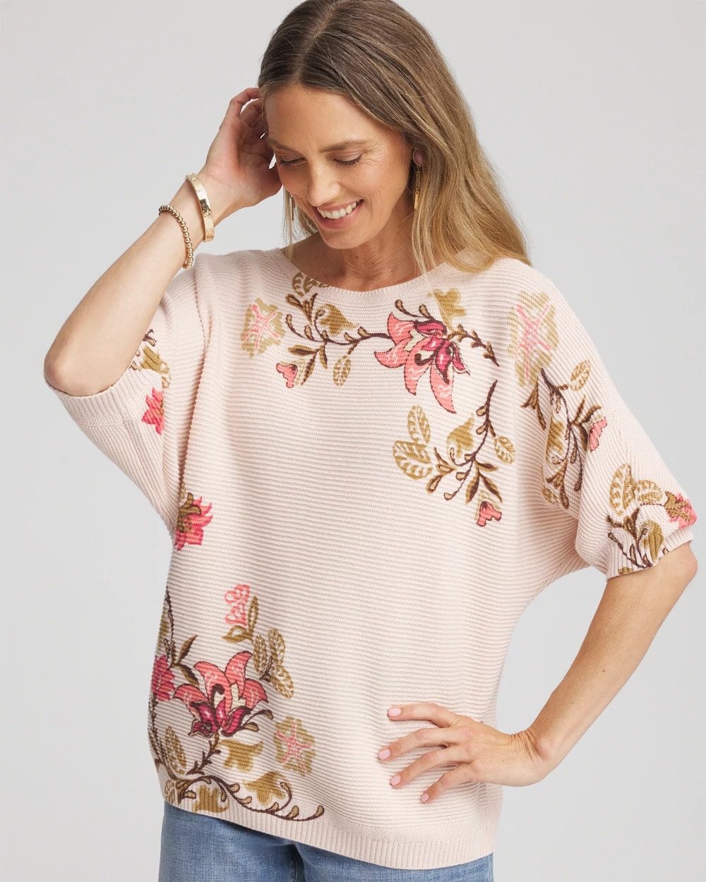 Chico's Online - Ribbed Combed Cotton Sweater