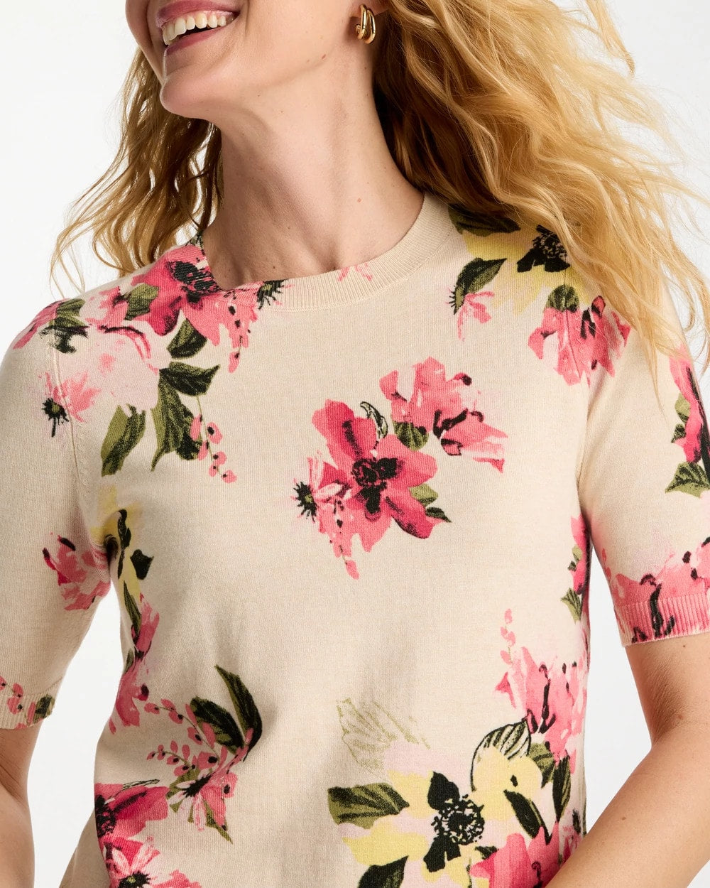 Chico's On Sale - Ella Crewneck Floral Pullover Sweater