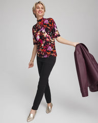 Chico's Outlet - Ella Mockneck Painterly Pullover Sweater
