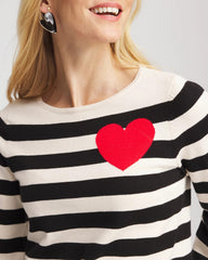 Chico's US - Striped V-Day Pullover