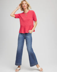 Chico's / Pullover Peplum Sweater