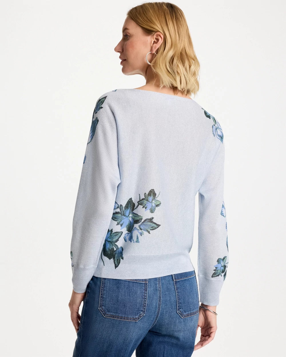 Chico's On Sale - Floral Print Pullover Sweater