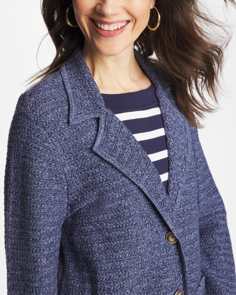 Chico's For Sale - Denim Inspired Textured Cardigan