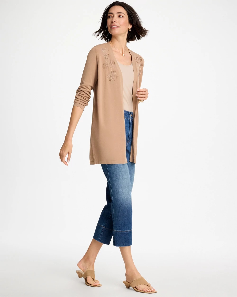 Chico's Outlet - Floral Embroidered Cardigan