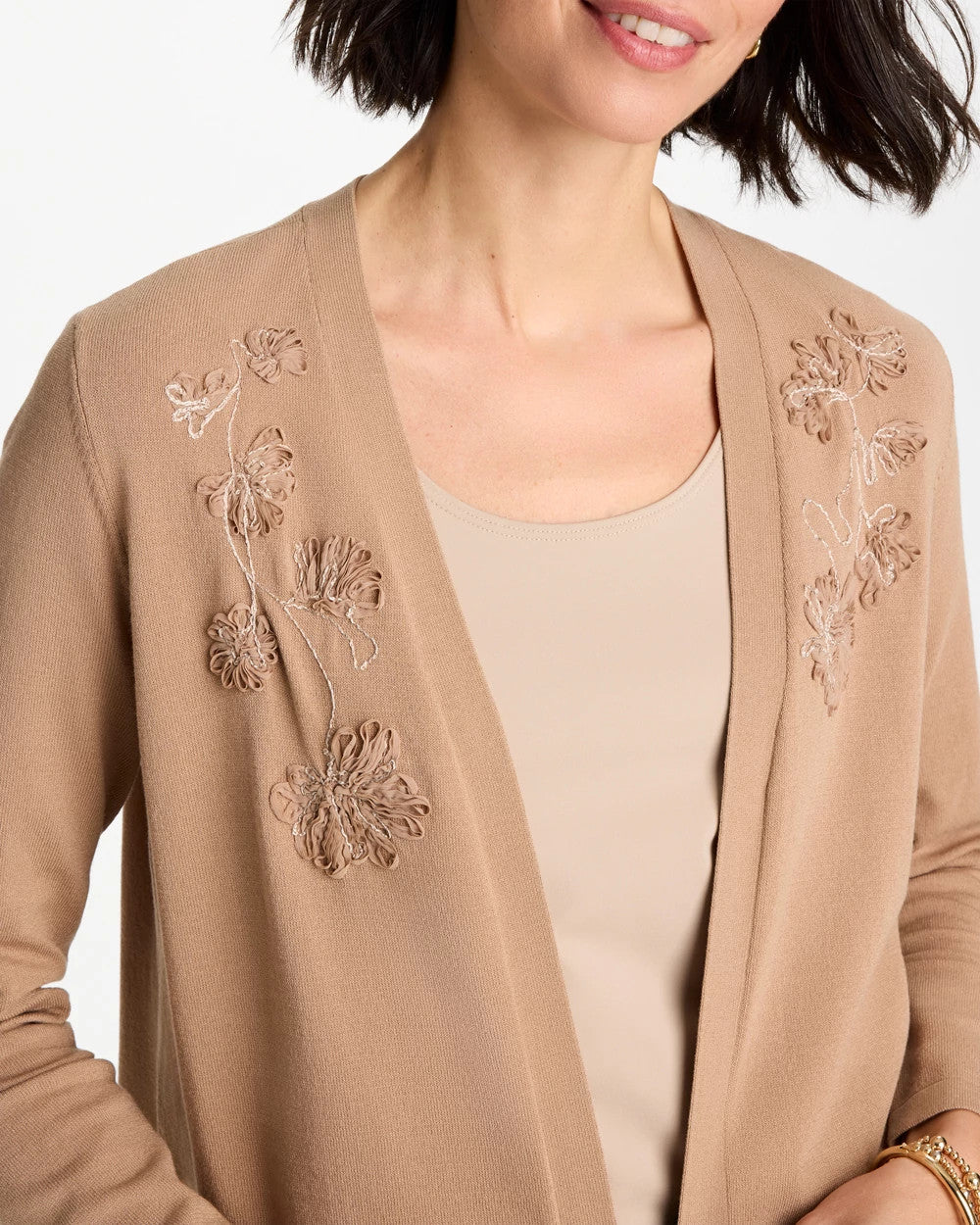 Chico's Outlet - Floral Embroidered Cardigan