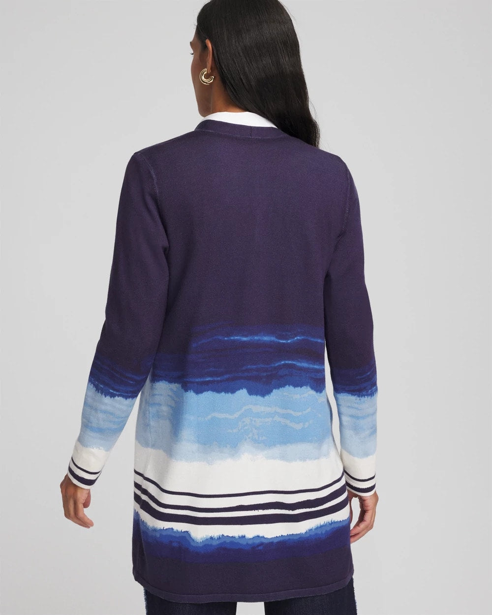Chico's / Stripe Ombre Duster Cardigan