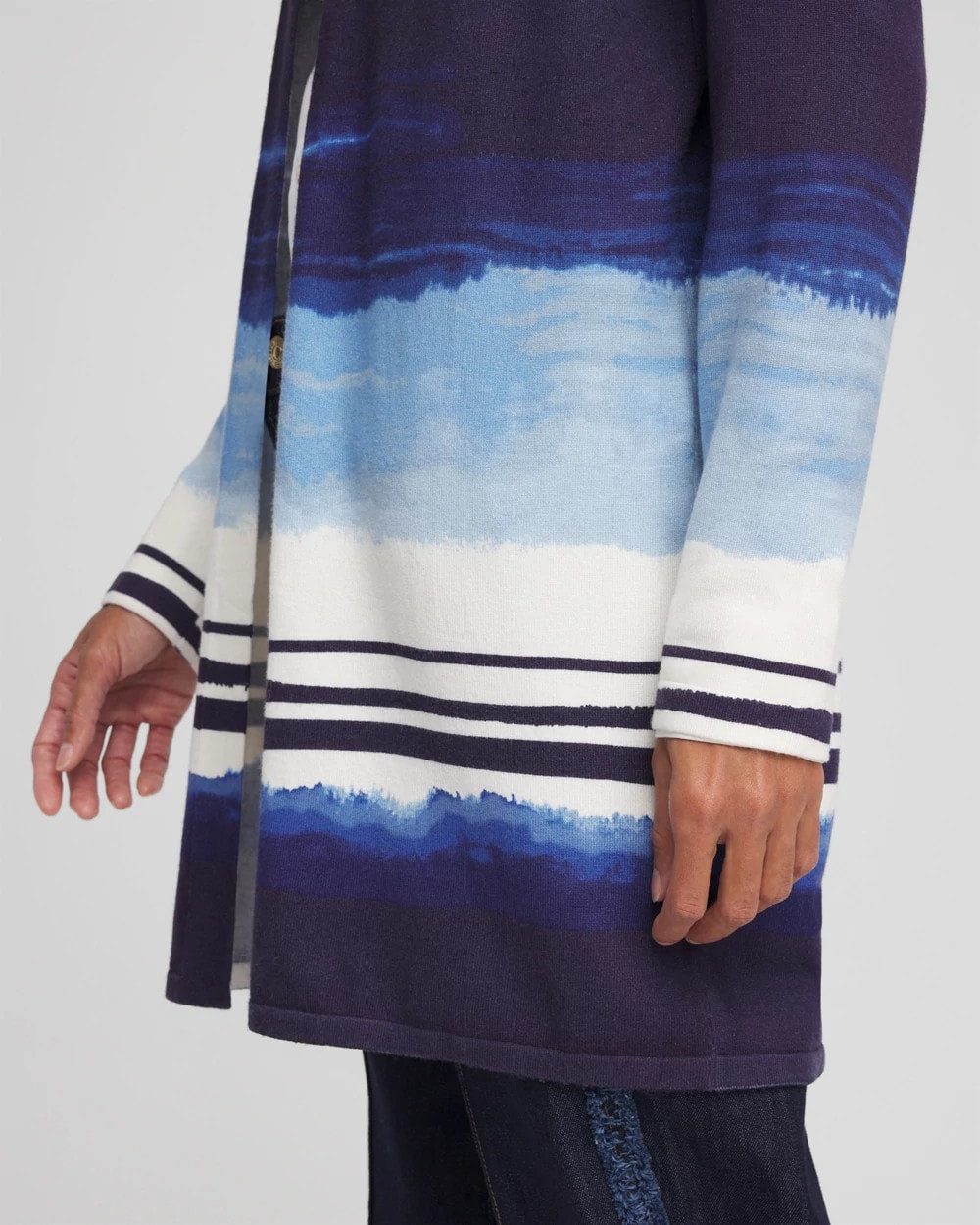 Chico's / Stripe Ombre Duster Cardigan