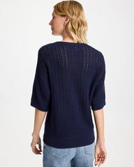 Chico's Sale - Pointelle Crewneck Pullover Sweater