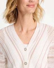 Chico's For Sale - Striped Stitchy Cardigan