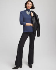 Chico's Sale - Ella Button Cuff Turtleneck Sweater