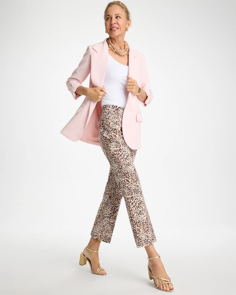 Chico's On Sale - Brigitte™ Animal Print Crop Flare Pants