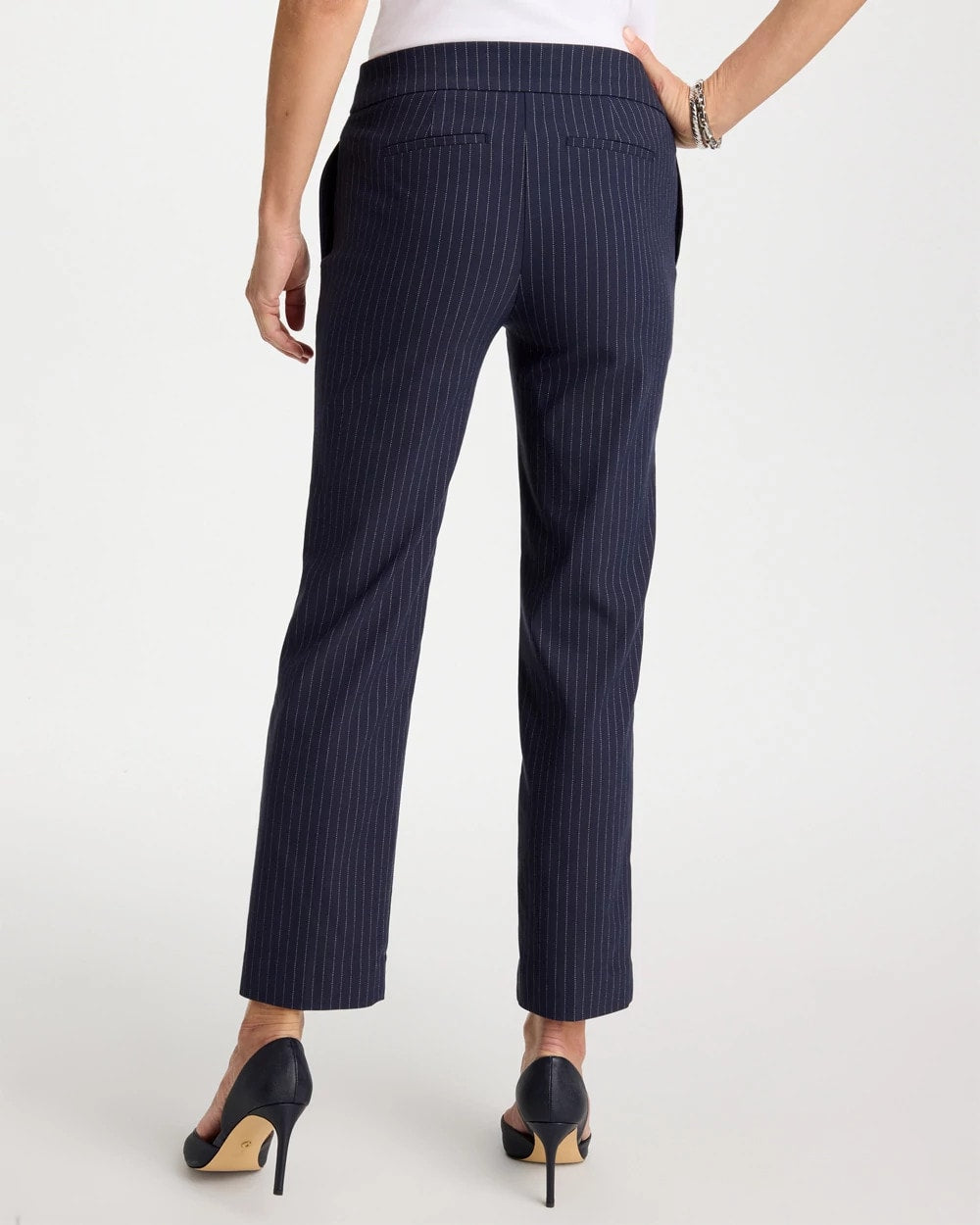 Chico's US - Brigitte™ Straight Pinstripe Cropped Pants