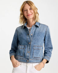 Chico's For Sale - Denim Cropped Trucker Jacket