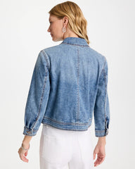 Chico's For Sale - Denim Cropped Trucker Jacket